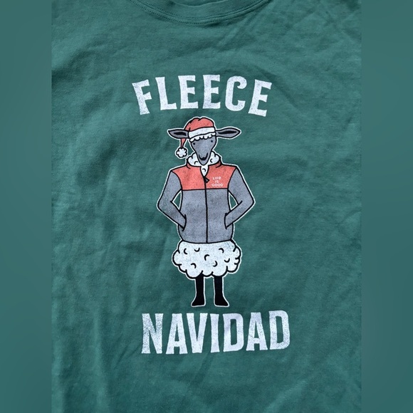 NWT Life is good “fleece navidad” Christmas shirt long sleeve XXL - Picture 2 of 5